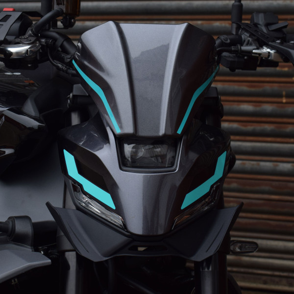 Pyramid Plastics Pyramid decals | midnight cyan headlight decal | yamaha mt-09 2024>current